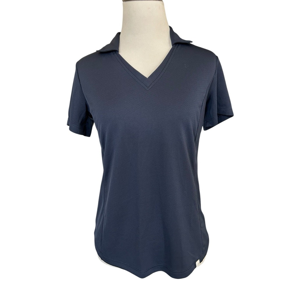 Lady Hagen Size XS Blue V-Neck Short Seeve golf /Tennis Polo Shirt Sports